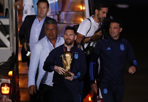 Argentina team arrives to Buenos Aires after winning the World Cup