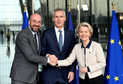NATO and EU sign declaration on cooperation, in Brussels