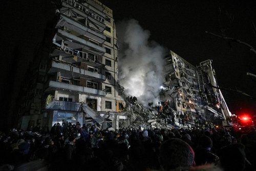 Russian missile strike in Dnipro