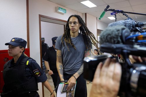 FILE PHOTO: U.S. basketball player Brittney Griner on trial in Moscow