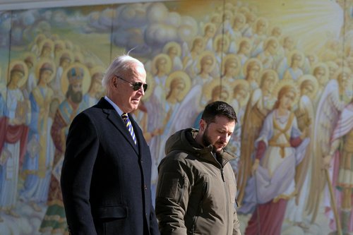 U.S. President Joe Biden visits Kyiv