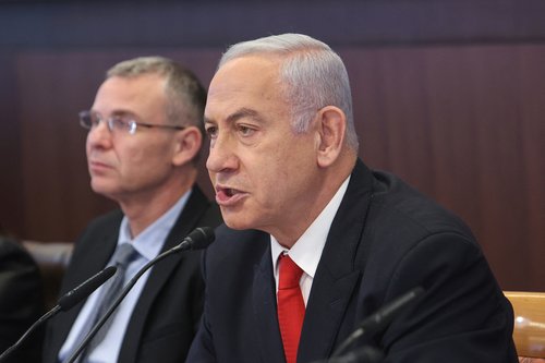 Israeli Prime Minister Benjamin Netanyahu chairs weekly cabinet meeting