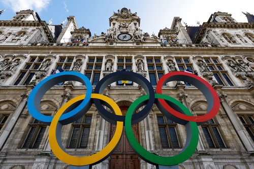 Paris 2024 Olympic Games countdown clock in France