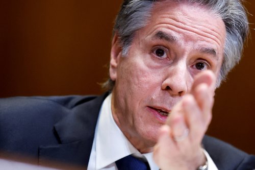 U.S. Secretary of State Blinken testifies on President Biden's proposed budget request on Capitol Hill in Washington