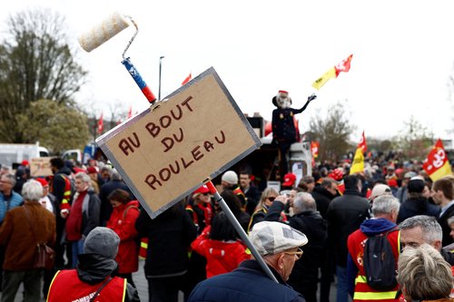 Tenth day of national strike and protest in France against the pension reform