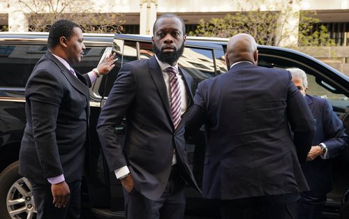 Rapper Pras arrives at U.S. District Court in Washington