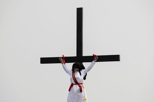 Crucifixion rites in the Philippines for Lent
