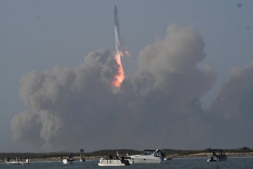 SpaceX Starship launches from Boca Chica near Brownsville