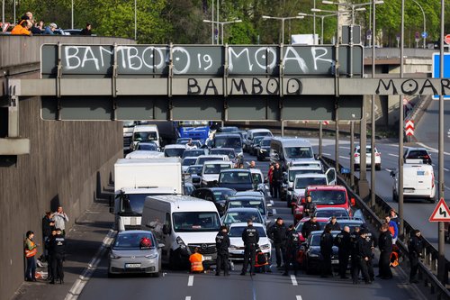 Letzte Generation activists protest in Berlin