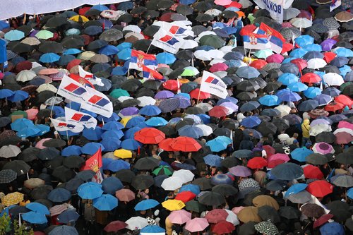 Rally in support of Serbia's President Aleksandar Vucic in Belgrade