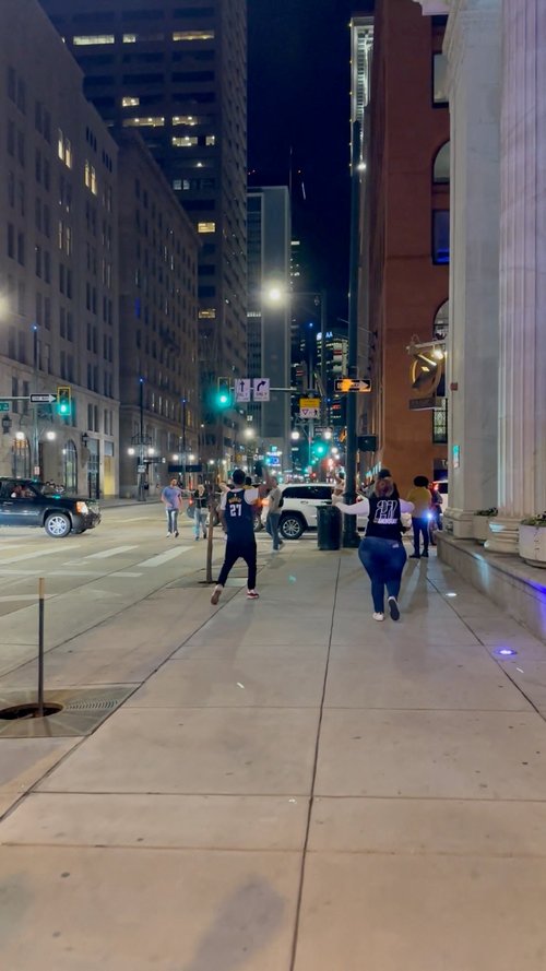 Fans celebrate after Denver Nuggets won NBA title, in Denver