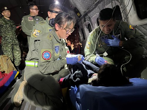 Children found alive in jungle weeks after plane crash, arrive at Bogota
