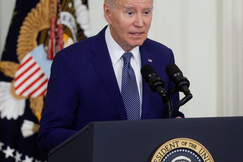 U.S. President Joe Biden announces program for high-speed internet infrastructure deployment, in Washington