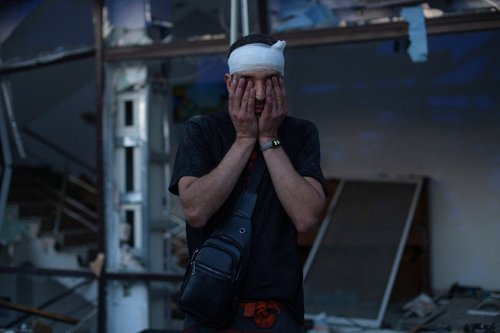 Aftermath of a Russia's missile attack in Kramatorsk