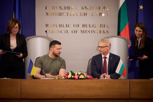 Ukraine's President Volodymyr Zelenskiy visits Bulgaria