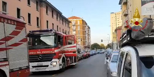 Fire at a retirement home, in Milan