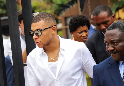 Soccer star Mbappe continues tour of his father's native homeland in Cameroon