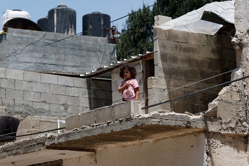 A view of the damage following an Israeli military operation