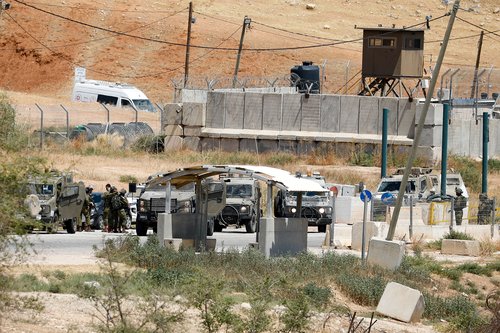 Scene of a security incident in Jordan Valley