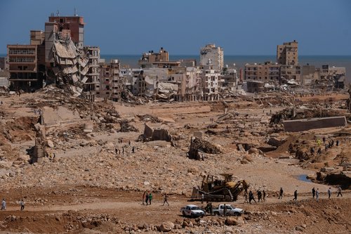 Aftermath of the floods in Derna