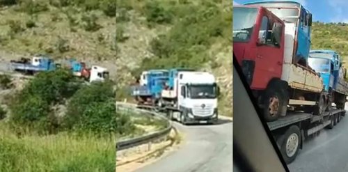 kamion vozi kamione s kamionima