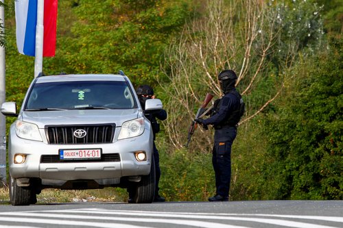 Aftermath of shooting incident in Kosovo