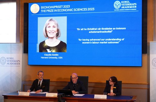 Announcement of Nobel Prize in Economics in Stockholm