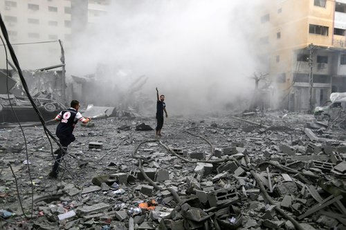 Aftermath of Israeli strikes