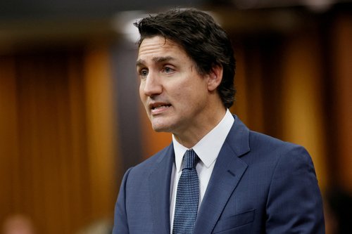 FILE PHOTO: Canada's Prime Minister Justin Trudeau speaks in the House of Commons on Parliament Hill in Ottawa