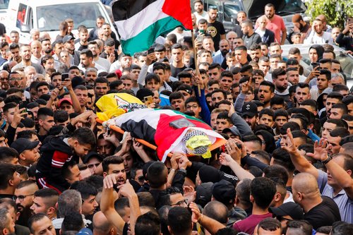 Palestinians hold funerals for two killed by Israeli forces in West Bank