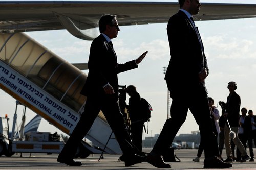 U.S. Secretary of State Blinken arrives in Tel Aviv, Israel