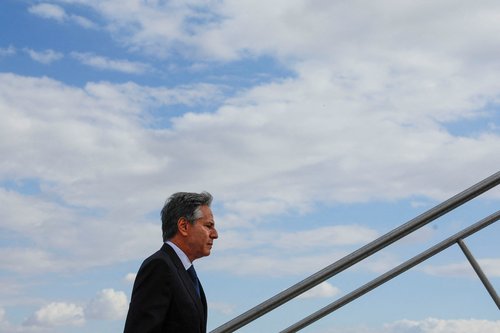 U.S. Secretary of State Blinken departs Ankara