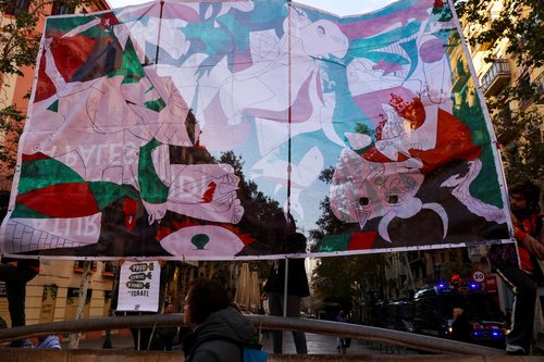 Pro-Palestinian protest in Barcelona