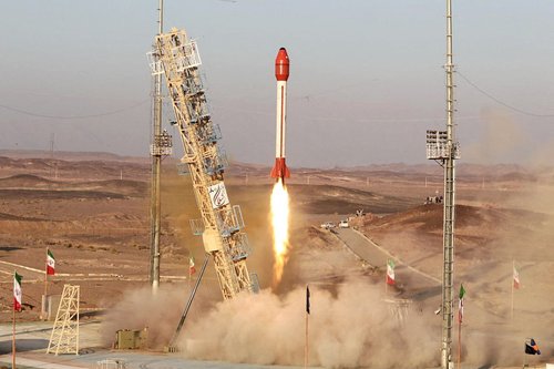 Iran launches biological capsule through "Salman" Rocket at an undisclosed location