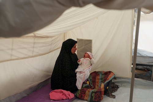 Gaza babies born in war face displacement conditions