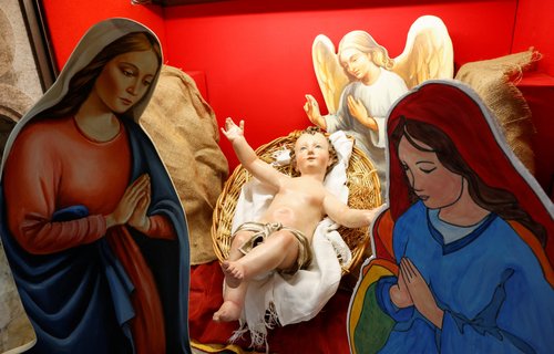 Nativity scene with two mothers of Baby Jesus goes on display in Southern Italy