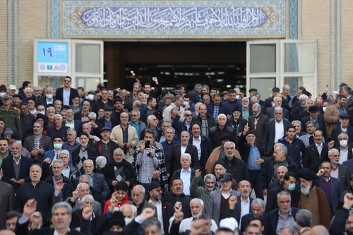 Funeral ceremony of Faezeh Rahimi, one of the casualties of the Islamic State attack in Kerman