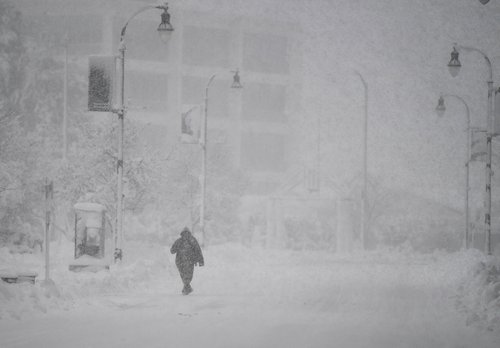 FILE PHOTO: First winter storm of 2024 in the U.S. Northeast, in Worcester