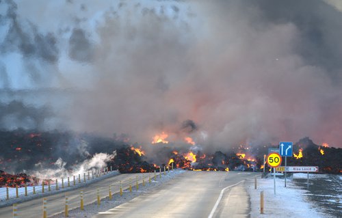 Volvanic eruption near Grindavik in Iceland