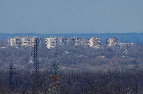 A view shows Avdiivka town