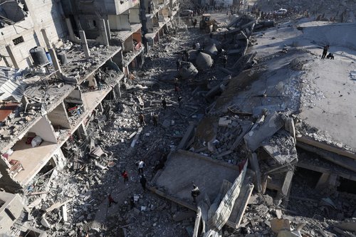 Aftermath of Israeli strikes in Rafah