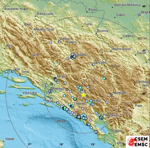 zemljotres bih crna gora