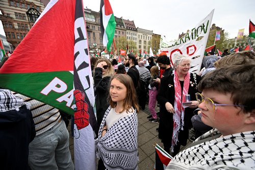 Protest against Israeli participation in the Eurovision Song Contest, in Malmo