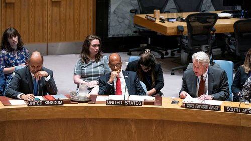United Nations Security Council meeting on Middle East and Palestine at the United Nations Headquarters in New York