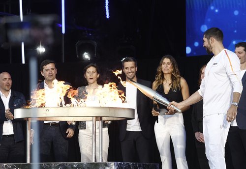 Olympic cauldron is lit in Paris