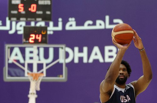 Paris 2024 Olympics - The United States Basketball team practice in the United Arab Emirates ahead of the Olympics