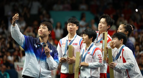 Table Tennis - Mixed Doubles Victory Ceremony