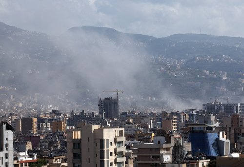 Smoke rises from Beirut southern suburbs