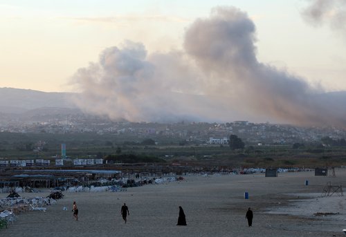Smoke billows over southern Lebanon