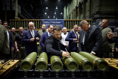 Ukraine's President Volodymyr Zelenskiy visits Scranton Army Ammunition Plant